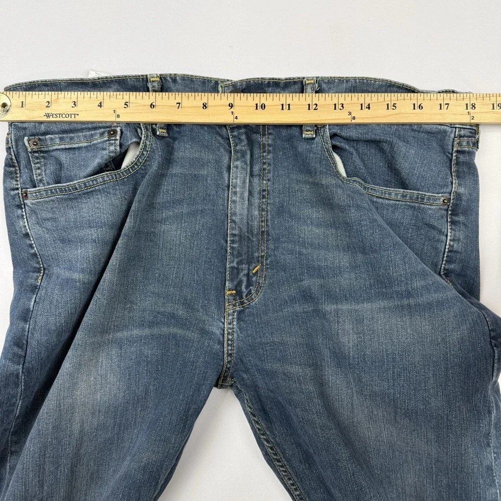 Levis 505 Jeans Mens 38 x 34 Classic Straight Blue Denim Cotton Mid-Rise Cowboy